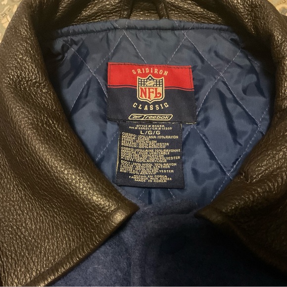 Vintage NFL Reebok Gridiron Classic NY Giants Football Varsity Jacket Mens Sz L - Picture 6 of 12